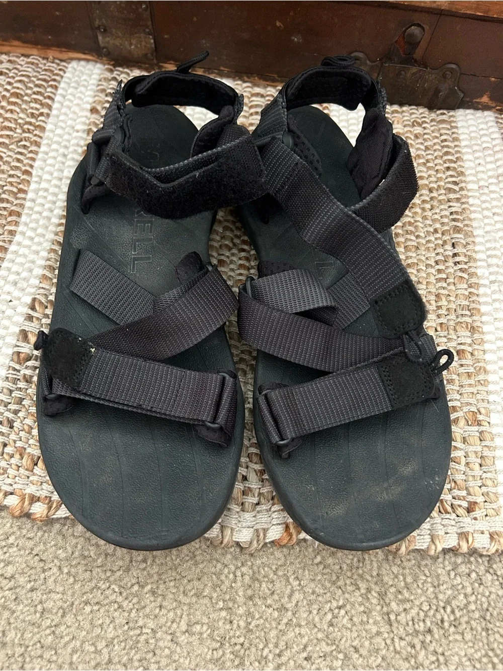 Merrell Black Outdoor Strappy Sandals